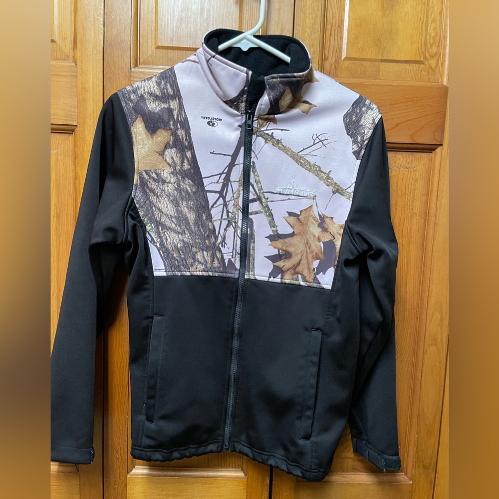Habit jacket black with pink tree camo